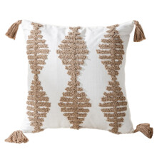 Housses de coussin-Arêtes de poisson marron 45 x 45 cm simple pi