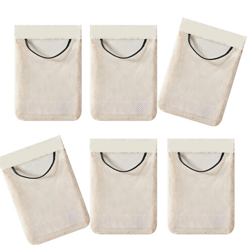 Sacs en maille 6 pièces pour un rangement efficace des-Blanc