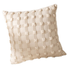 Housse de coussin en velours de-Pois kaki 45 x 45 cm simple pi