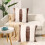 Warm Embraces PU Leather Splicing Plush Pillow Cover Soft 6