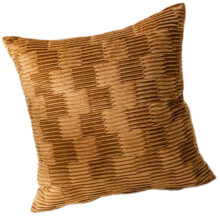 Taie d'oreiller en-Plis verticaux marron 45 x 45 cm simple pi