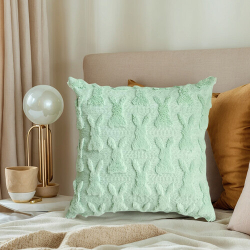 Housse de coussin en forme de lapin de pâques,-450*450mm Bleu 1