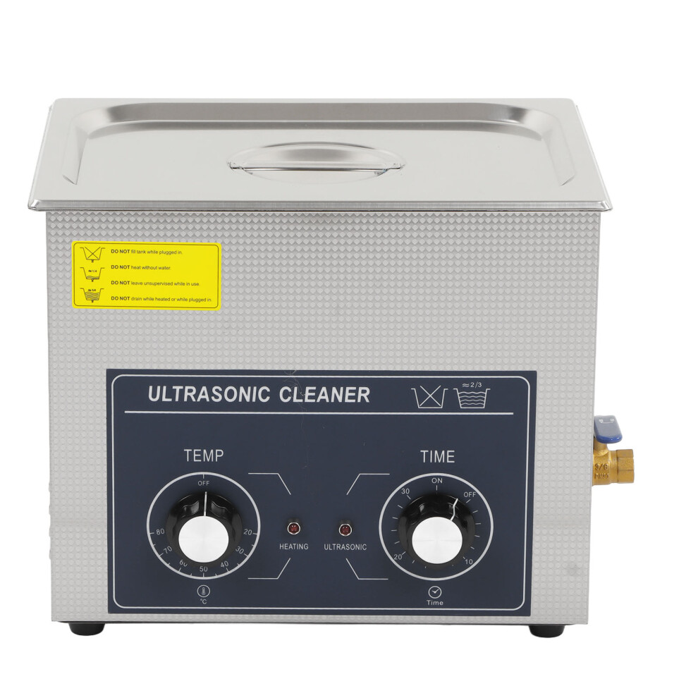 10L Stainless Steel Ultrasonic Cleaner with Adjustable Power & Heating
