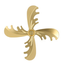 Deer Style Gold 4-Blade Kaminventilator 180mm für effiziente Wärmezirkulation
