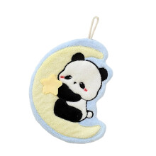 Serviette suspendue Panda de dessin animé ludique,-Lune bleue