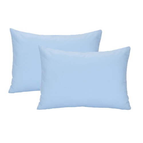 Lot de 2 taies d'oreiller en microfibre douce, housse de-Bleu