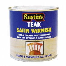 Rustins - Polyurethane Satin Varnish 250ml - Teak