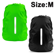 Capa de chuva para mochila, capa de chuva impermeável com design de dupla camada, material de nylon resistente ao desgaste com faixas refletoras,