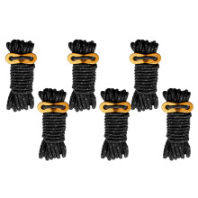 Corda refletora para camping, ideal para aventuras ao ar livre. Cordas de fixação altamente refletoras de 4 mm com tensores ajustáveis em
