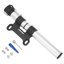 High Pressure Bike Pump Aluminum Alloy Cylinder With Gauge For Presta Schrader Valves Portable Air Inflator Rotatable Hose Frame Mountable