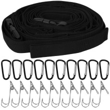 Adjustable Tri-glide Slide Clips, Durable Material with Reinforced Suture for Camping Gear, Lightweight and Portable (Up To 150 Pounds Total)