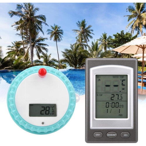 Pool Thermometer with Floating Function, Solar Powered & Easy-to-Read Screen for Quick Updates, High Accuracy & Wide Measuring Range (-20C to 1