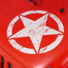Adesivi personalizzati, stella militare effetto invecchiato, vinile di alta qualità resistente ai raggi UV, durevole per esterni, per auto, camion,