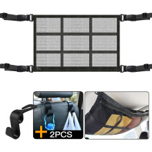 Universeller Auto-Organizer, hochbelastbare, multifunktionale Kopfstützenhaken für Einkäufe und Taschen, flexibler PU-Aufbewahrungsbügel mit