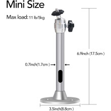 Projector Mount Stand for Mini Projector, Universal Mount Aluminum Alloy Ceiling Wall Table Mounting Bracket with 360 Rotation and 90 Tilt Angle,