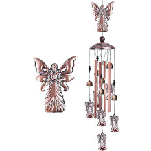 Engelenwindgong, lichtgewicht en gemakkelijk op te hangen, decoratie voor huis en terras, rustgevende geluiden van aluminium buizen, gedenkgeschenk,