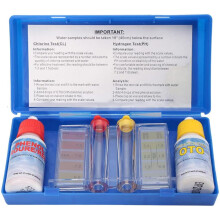 Kit de test chimique pour l'eau de piscine et de spa Aquatic Guardian, kit de test en 2 étapes, solution de test de pH pour une baignade et un spa