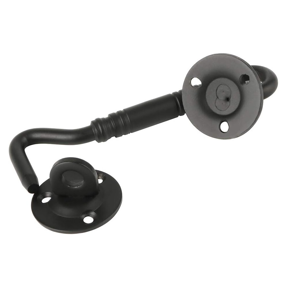 Privacy Lock, Stainless Steel Latches With Rust Proof Protection For Wide Application, 110Mm Long Matt Black Finished Cabin Hook And Eye Closure 9169997251183