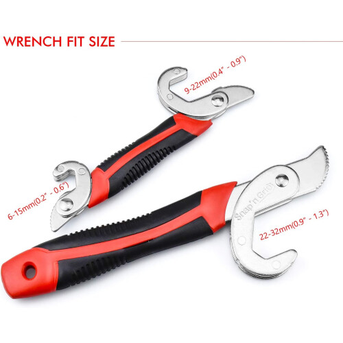 Adjustable Wrench Set with Self-adjusting Technology, Portable Multi-function Wrench for Quick Snap and Grip 2
