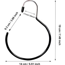 Elegant garderobearrangør, sklisikker beltehylle med slipsheng i rustfritt stål med PVC-nedsenkingslag for de fleste klesstativer, bredt