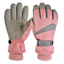 Ademende winterwanten, superwarme kinderskihandschoenen met elastische pols, antislip PU-handpalm, duurzame waterdichte stof voor jongens en meisjes,