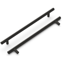 Kjøkkenhåndtak i rustfritt stål av høy kvalitet, ergonomisk designet for enkel bruk, vakker matt svart finish for tidløs stil, massivt metall
