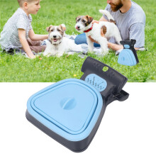 Pet Waste Scoop Handheld Durable with Garbage Bag Blue Perfect for Dogs