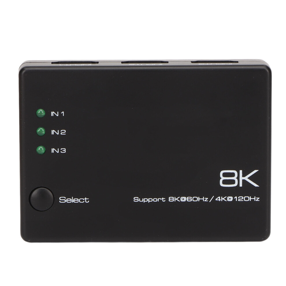 8K Uhd Hdmi Switcher 3X1 40Gbps Remote Plug & Play Compact 82X58.5x18mm 6931370979488
