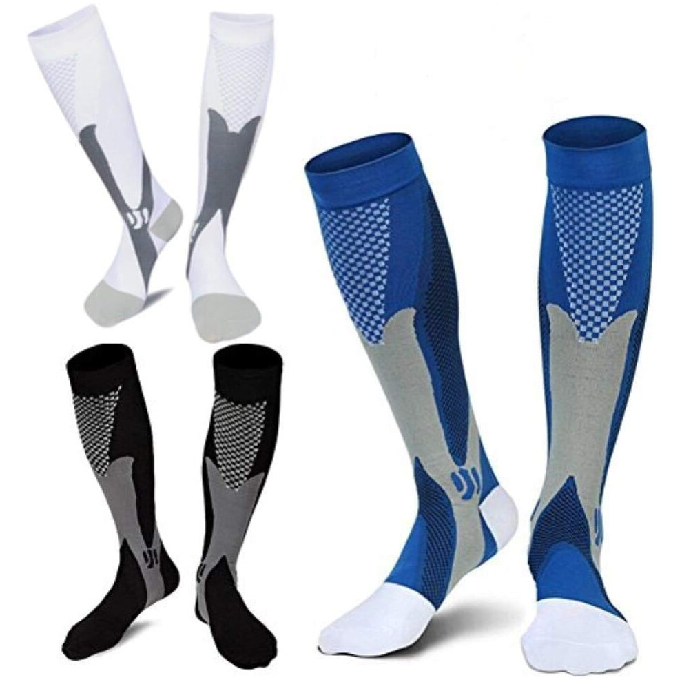 Unisex Compression Socks for Optimal Leg Health, Moisture-Wicking with Anti-Odor Technology, Form Fitting Lightweight Design for Nurses, Athletes,