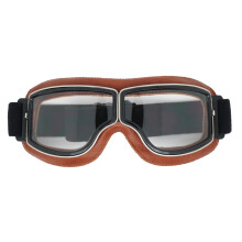 Motorbril in vintage pilotenstijl, beschermende bril voor mannen en vrouwen, slagvaste lens met duurzaam frame biedt bescherming tegen wind en stof.