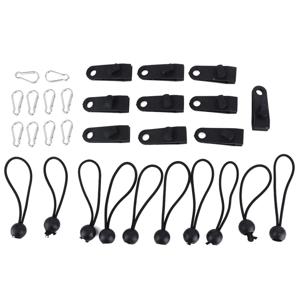 Bungee Cords For Outdoor Equipment, Weather Resistant Canopy Fastening Straps With Rust Resistant Hooks, Heavy Duty Elastic Tension Ropes For Tarp Ten 9463374033677