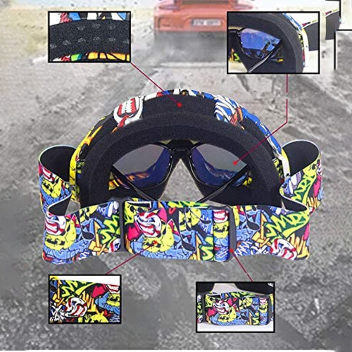 Γυαλιά Motocross για οδήγηση εκτός δρόμου, γυαλιά μοτοσικλέτας με προστασία από 2