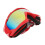 Red Frame Motorcycle Goggles with PC Lens, Adjustable Sponge Protection 5