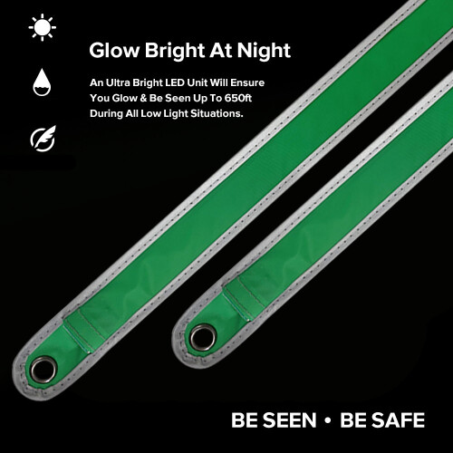 Hypernight Reflective Straps for Enhanced Outdoor Activities, Adjustable Comfortable Wristband with Extra Reflective Straps for Maximum Visibility 2