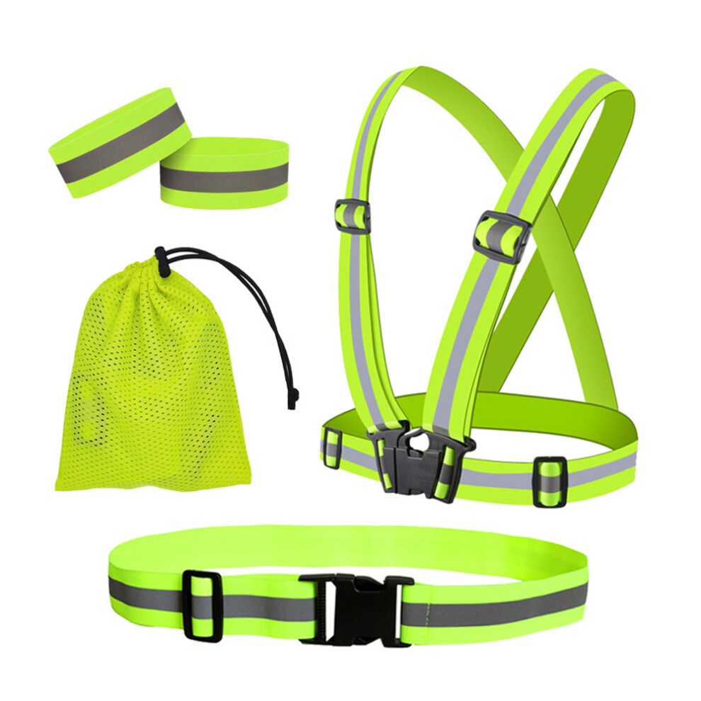 High Visibility Reflective Strips, Adjustable Size Safety Gear For Men And Women, 360 Degree Reflectivity For Running, Cycling, Dog Walking (Super Lig 9463374133032