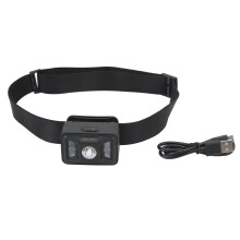 Lampada frontale con sensore di movimento, impermeabile, con fascia regolabile, illuminazione a mani libere, luce multifunzione per esterni, ideale