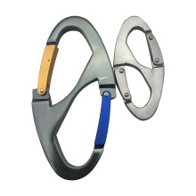 Carabiner Clips for Outdoor Hiking, Lightweight Durable Material Aluminum Alloy Key Chain Clip Quick Connect Snap Hooks for Fishing Camping Traveling