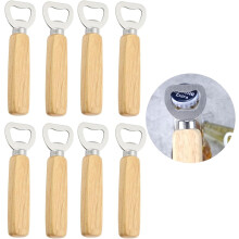 Vinoplukker i træ, ergonomisk design for komfortabelt greb og nem brug, flad flaskeoplukker i rustfrit stål med kvalitetspålideligt materiale, idé