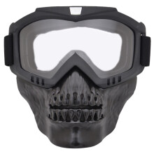 Motorcycle Goggles with Detachable Visor, Detachable Face Mask Anti UV Protection Riding Eyewear, Breathable Comfortable Design for Outdoor Sports and