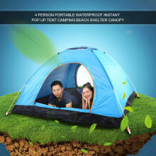 Tente de camping instantanée à déploiement instantané, abri portable pour 3 à 4 personnes, conception pop-up pour des aventures en plein air