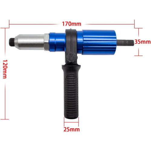 Aluminum Casting Housing Riveting Insert Nut Tool, Portable Design Riveting Tool Kit for Cordless Drill Applications, High Hardness Hexagonal 1