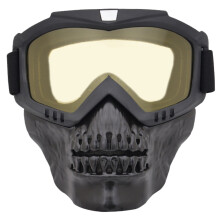 Motorcycle Goggles with Detachable Visor, Detachable Face Mask Anti UV Protection Riding Eyewear, Breathable Comfortable Design for Outdoor Sports and