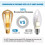 Λαμπτήρας LED E27St64Filament με ομαλή ρύθμιση έντασης, εξοικονόμησης ενέργειας 2200K, 3