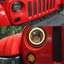 LED-Seitenmarkierungsleuchten-Set mit Rauchglas, einfache Plug-and-Play-Installation für Jeep Wrangler JK (2007–2017), gelbe LED-Blinker sorgen