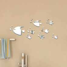 3D Mirrors Stickers for Reflective Modern Decor, Removable Acrylic Mirrors Silver Mirror Decals Ideal for Smooth Surface Decor, DIY Art Wall Decal