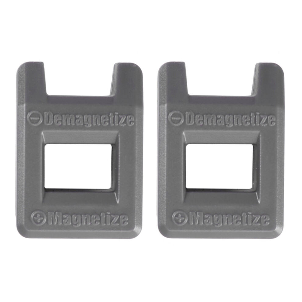 2X Screwdriver Magnetizer Degaussing Demagnetizer Magnetic Practical Pick Tool Color:gray 4713473443705