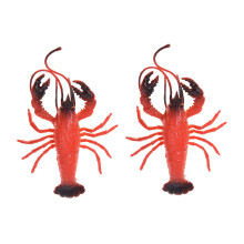 2X Aragosta Modello di Simulazione Aragosta Giocattolo Dei Bambini- Rosso