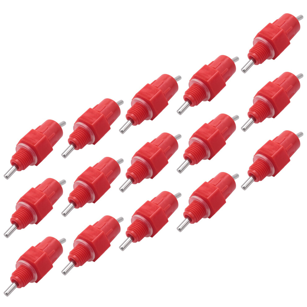 15Pcs Water Nipples Stainless Steel Drinker Poultry Chicken Duck Screw 4713276729938