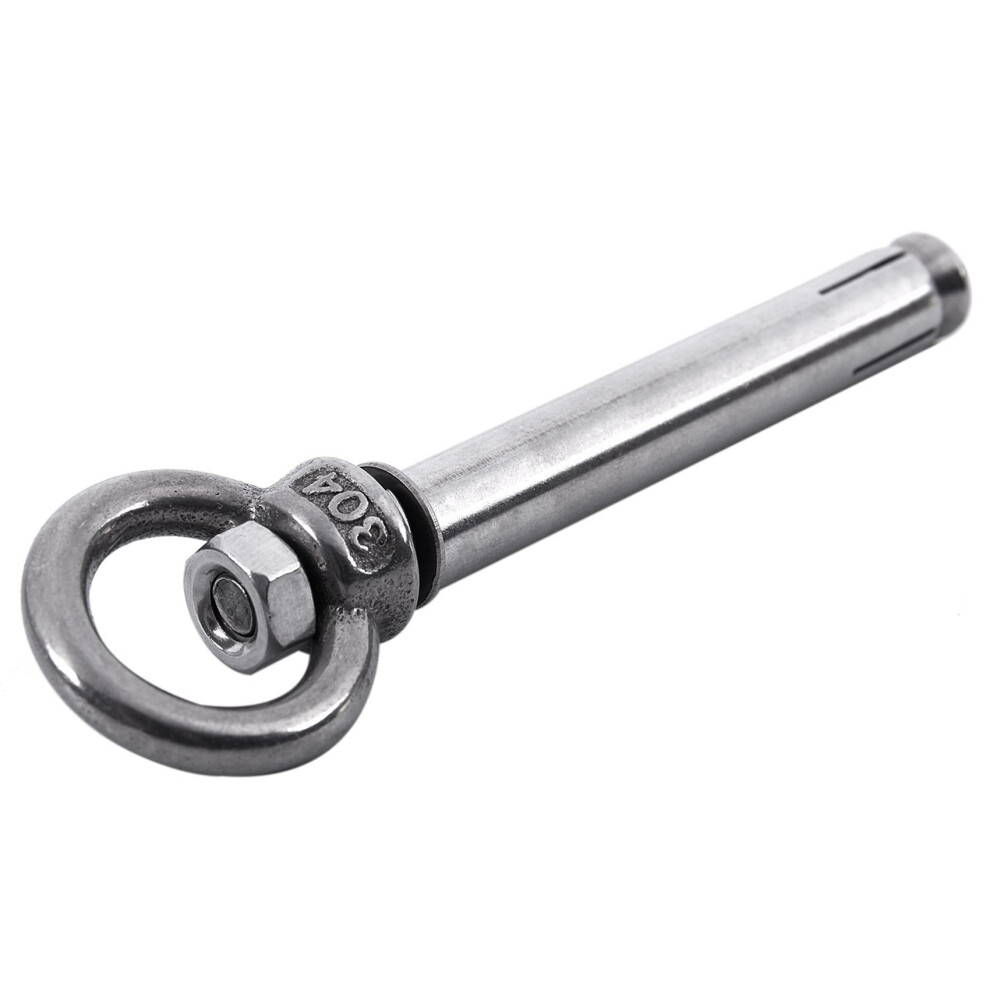 Photos - Nail / Screw / Fastener 8Pcs Stainless Steel Style Shield Anchor Eye Bolts M6 x 82mm,Silver
