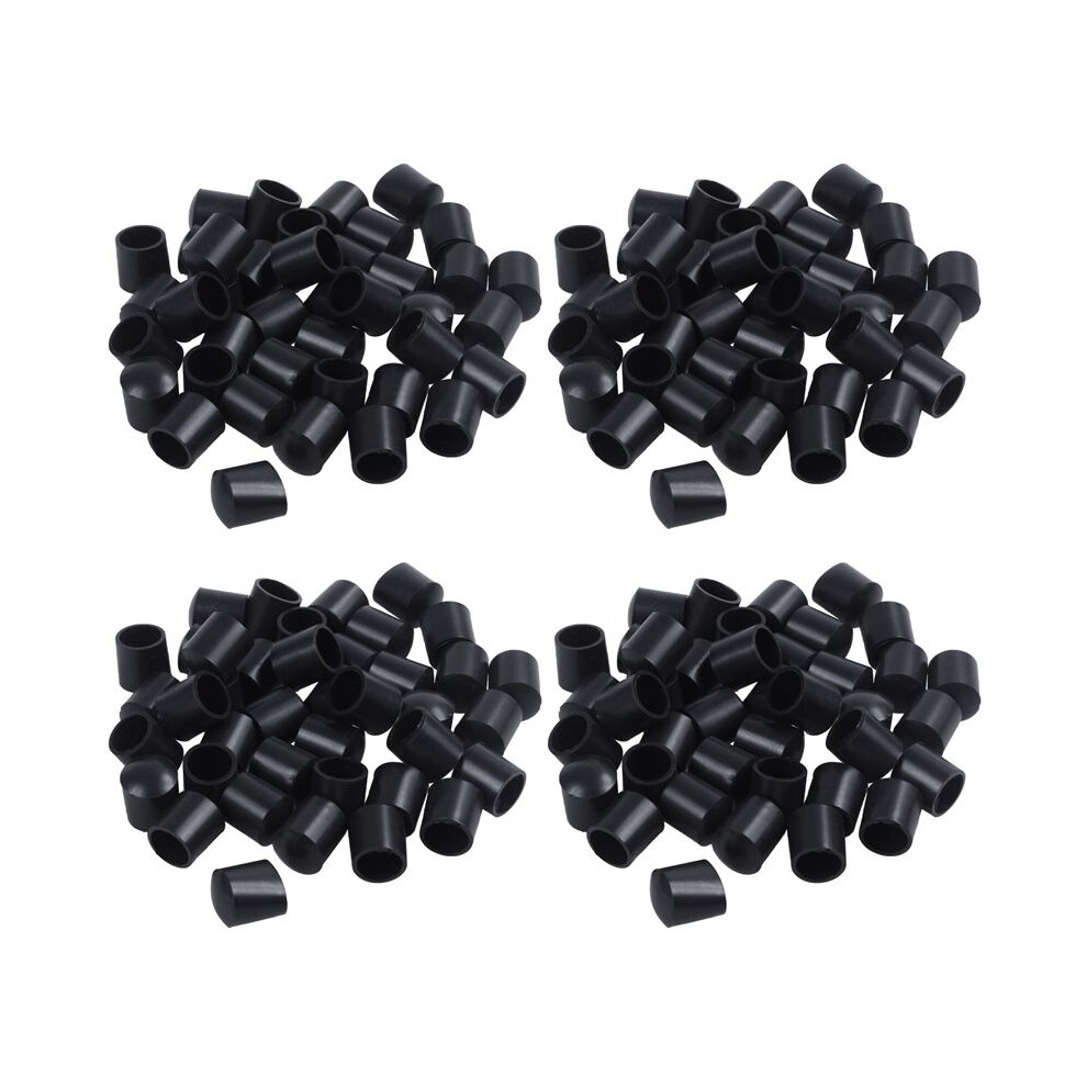 Photos - Car Air Freshener Rubber Caps 160-Piece Black Rubber Tube Ends 10mm Round